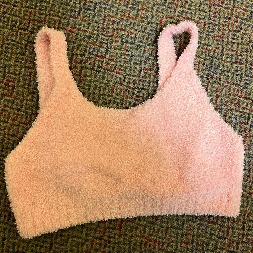 Colsie fuzzy bralette pink- target